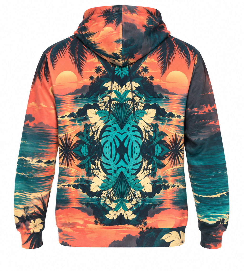 Sunset Totem Fleece Hoodie