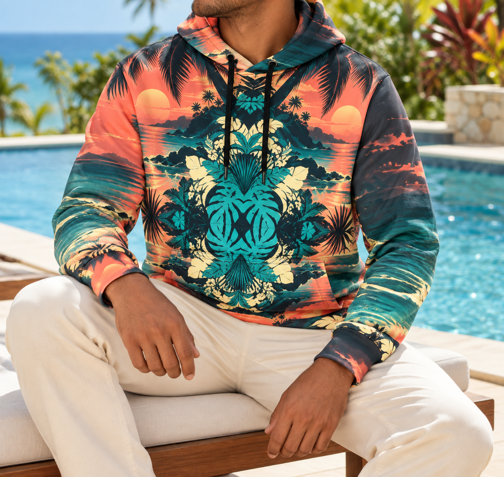Sunset Totem Fleece Hoodie