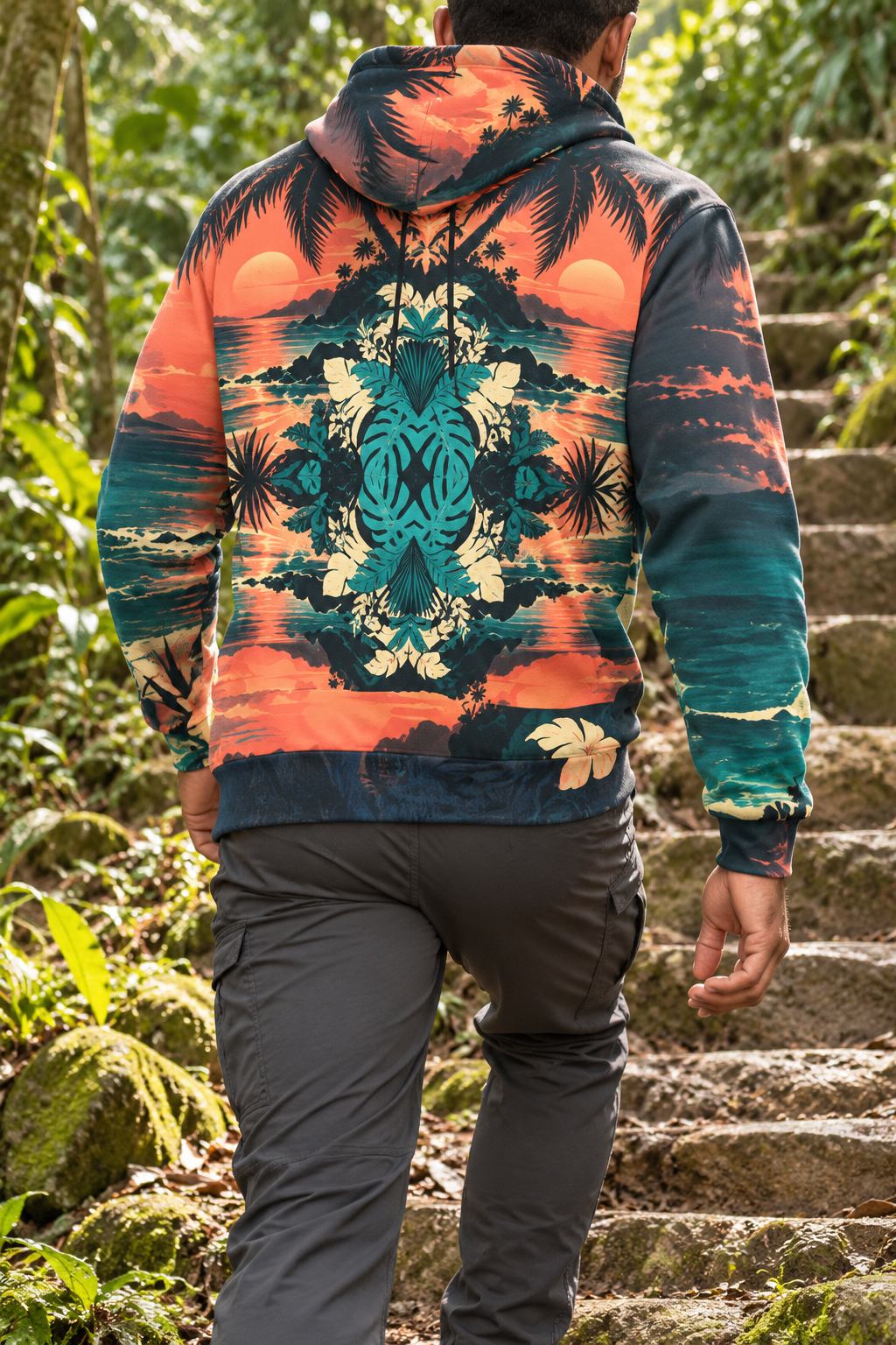 Sunset Totem Fleece Hoodie