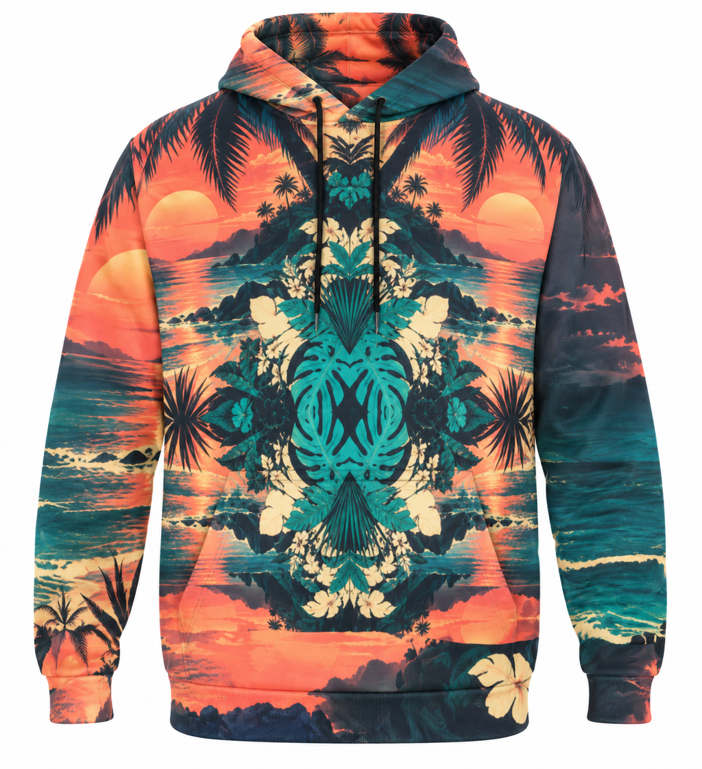 Sunset Totem Fleece Hoodie