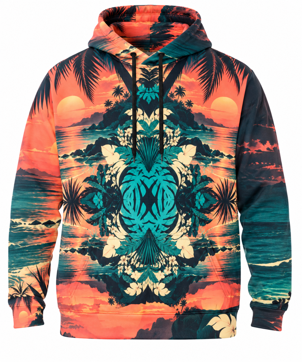 Sunset Totem Fleece Hoodie