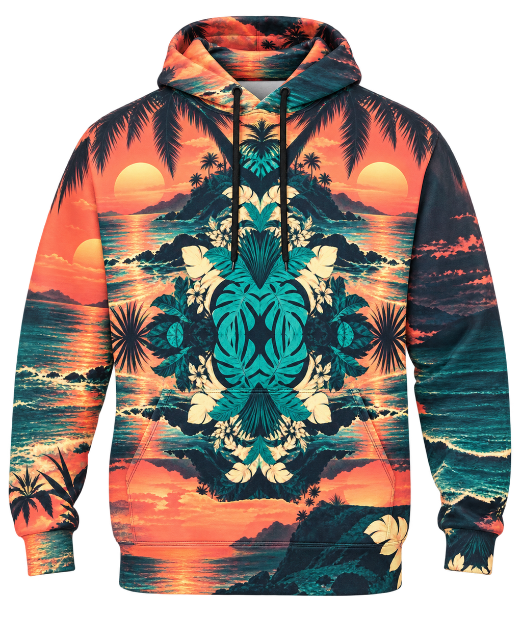 Sunset Totem Fleece Hoodie