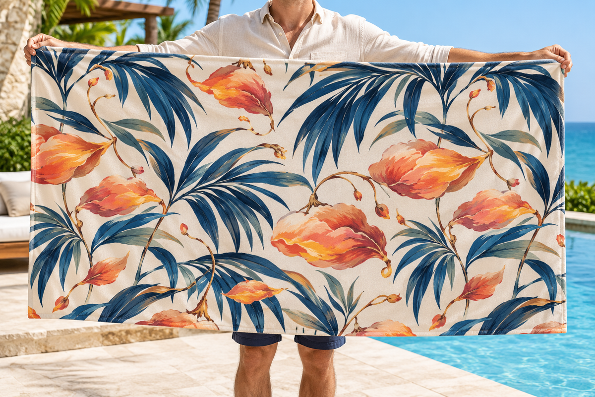 Peach Paradise Beach Towel