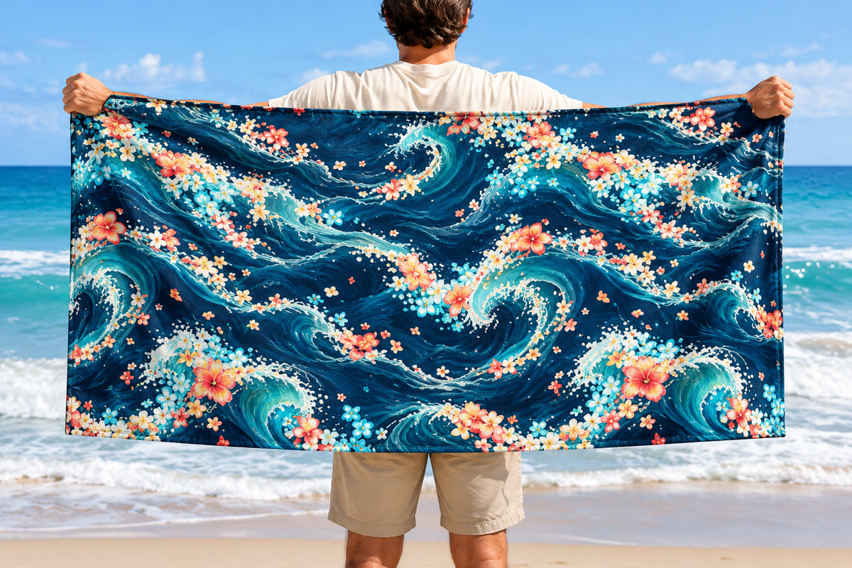 Reef Current Beach Towel