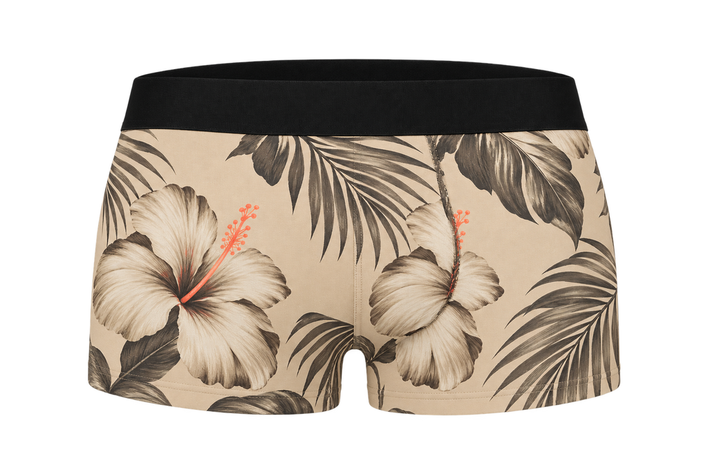 Sand Hibiscus Boxer Briefs