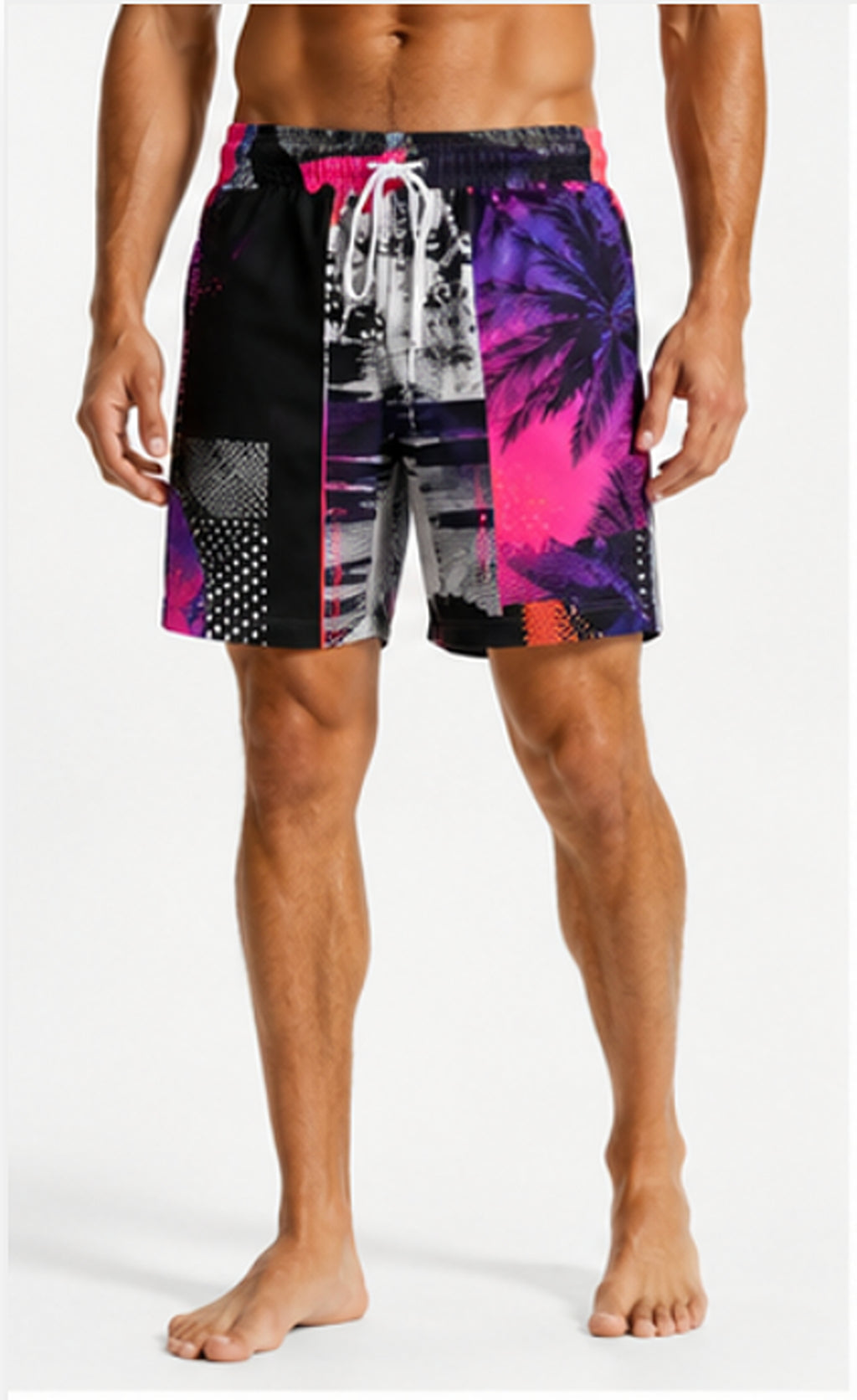 Neon Collision Swim Shorts