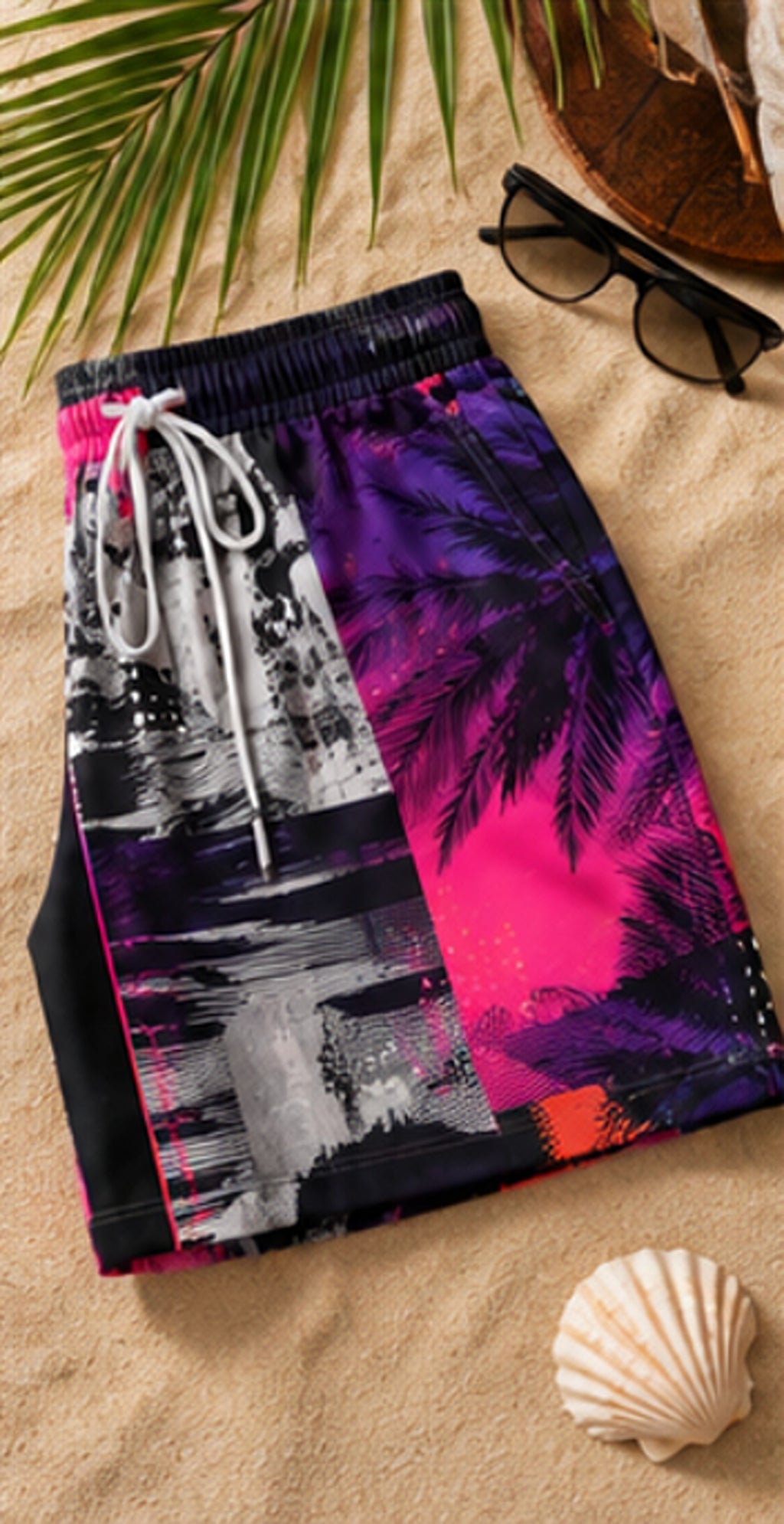 Neon Collision Swim Shorts
