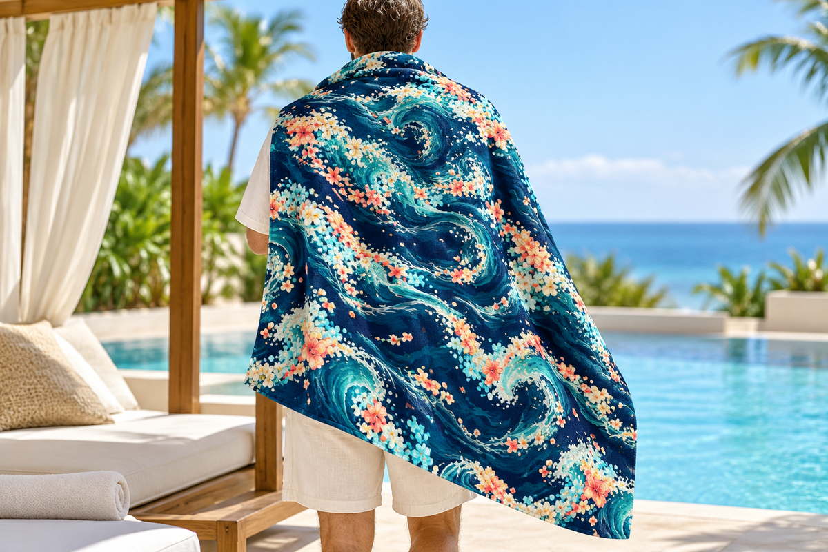 Reef Current Beach Towel