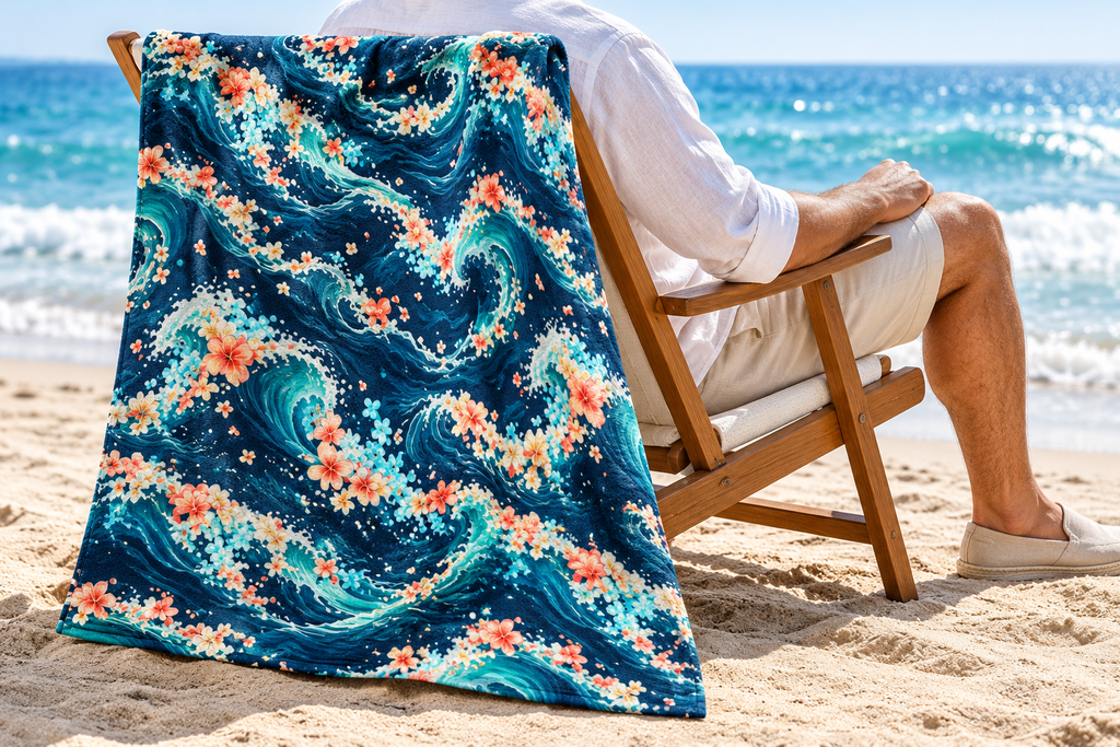 Reef Current Beach Towel