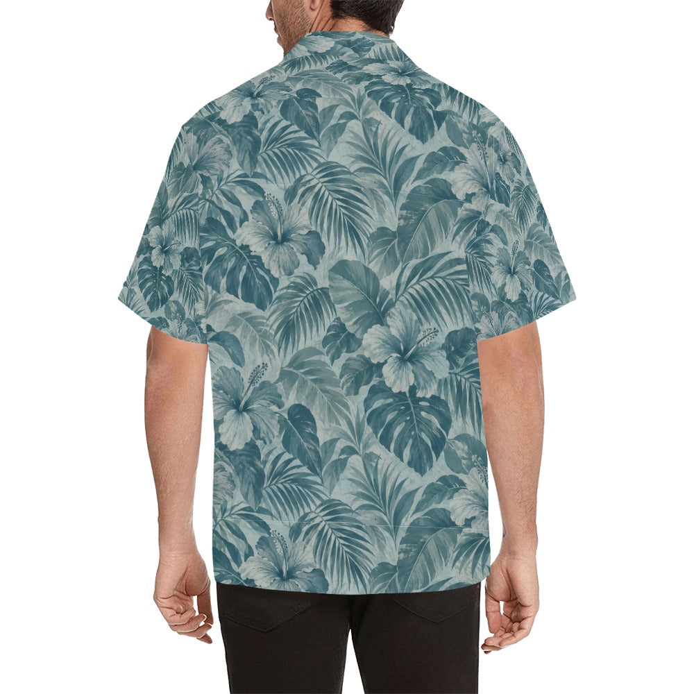 Sea Glass Leaves Hawaiian Shirt