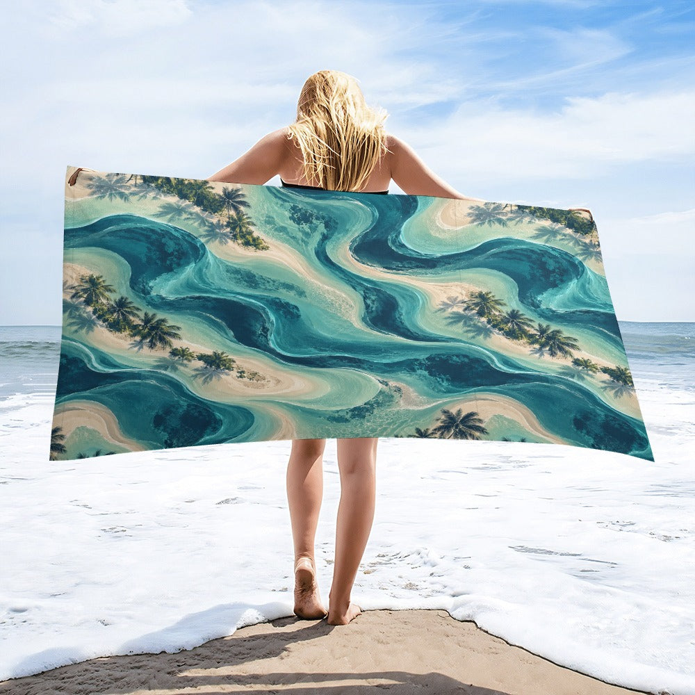 Lagoon Marble Beach Towel