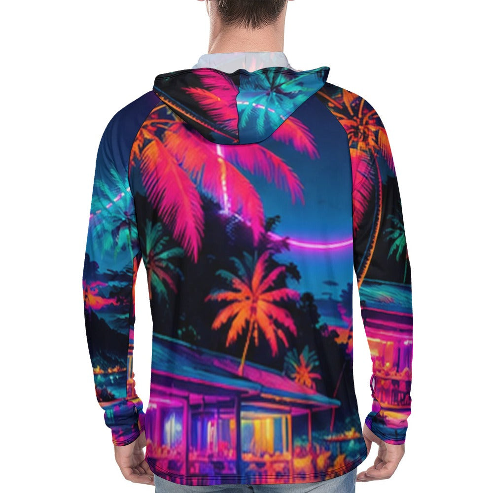 Neon Beach House Sun Hoodie