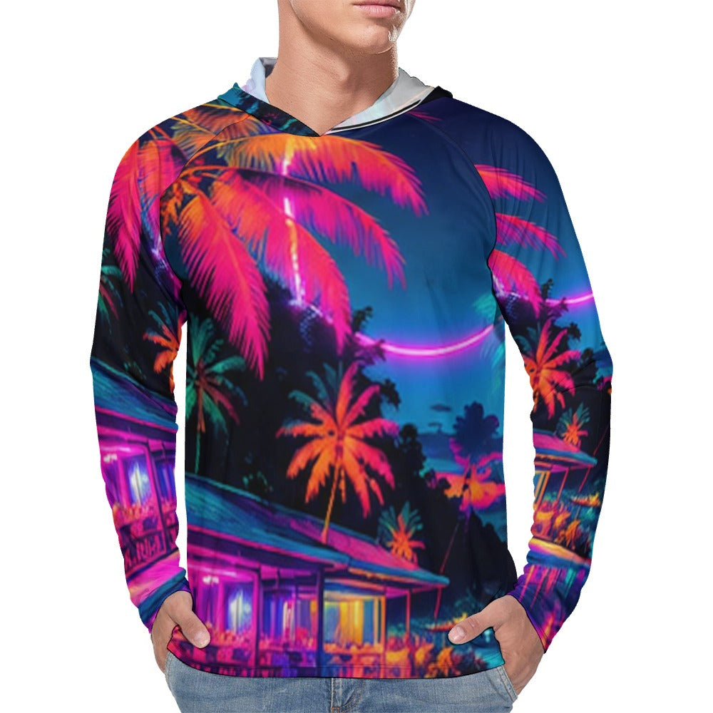 Neon Beach House Sun Hoodie