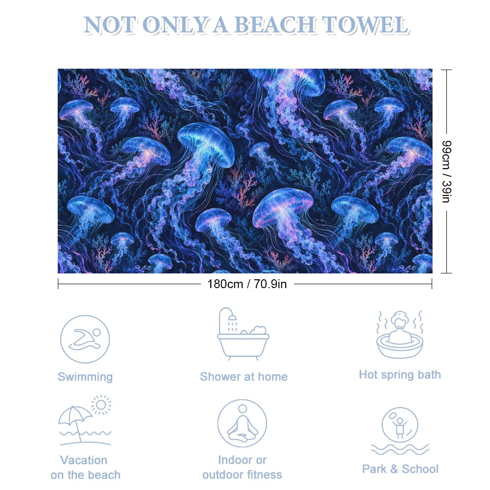 Blue Jelly Drift Beach Towel