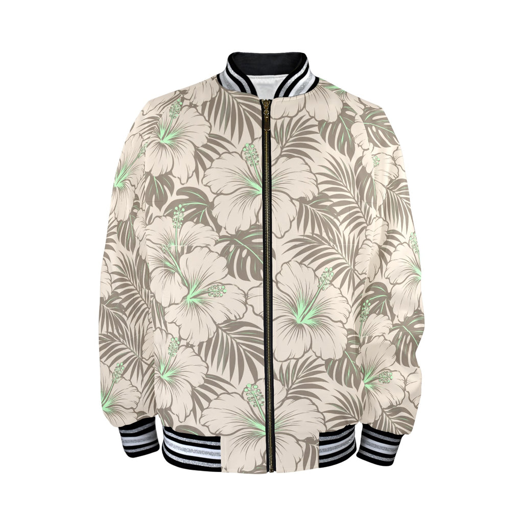 New Men's Striped Trim Bomber Jacket