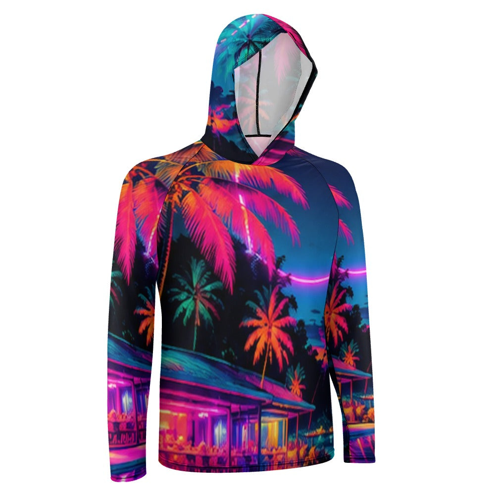 Neon Beach House Sun Hoodie