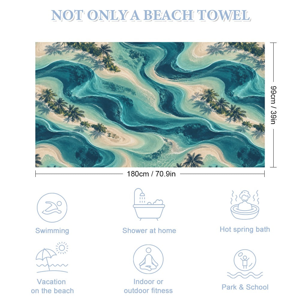 Lagoon Marble Beach Towel