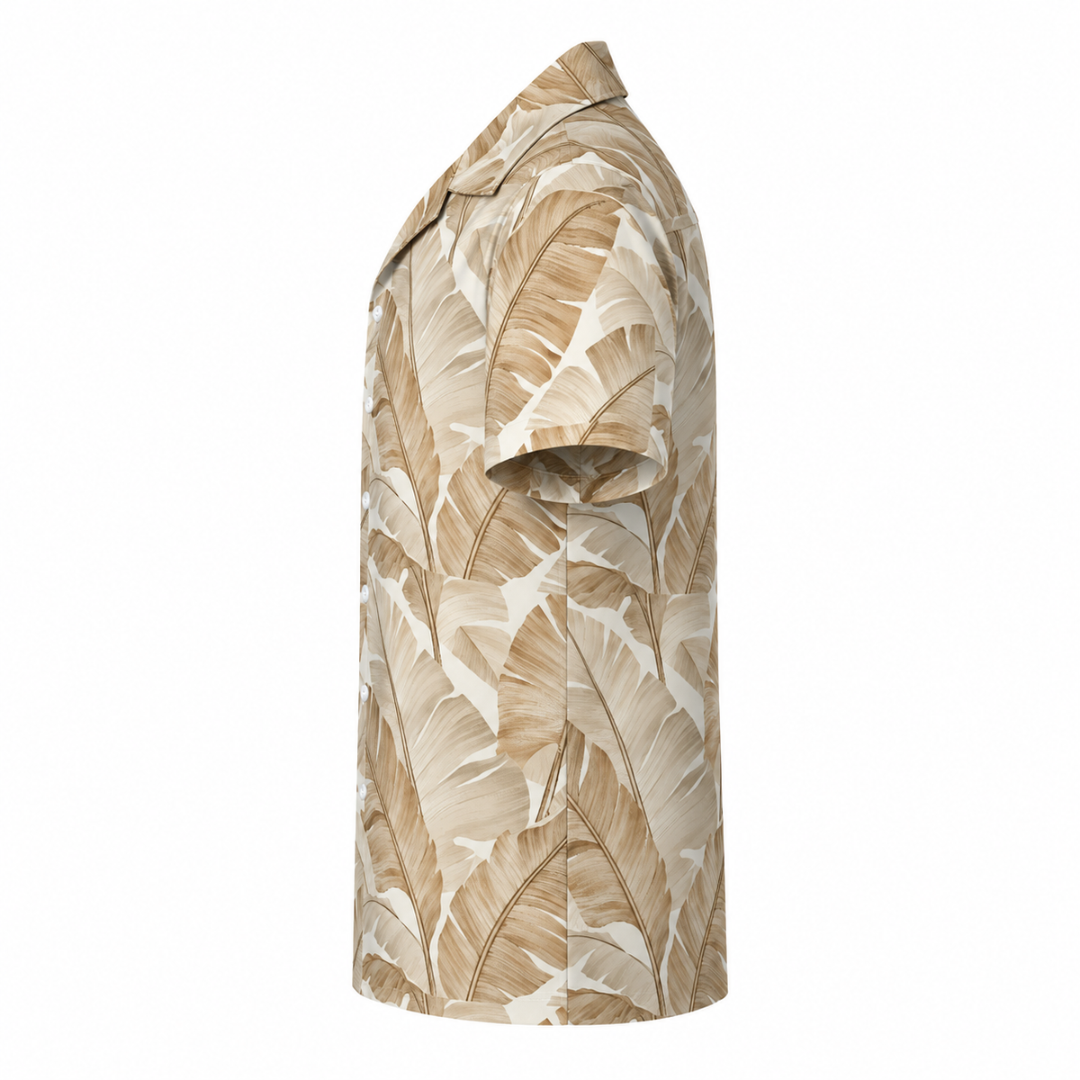 Dune Leaves Cuban Collar Shirt — side view