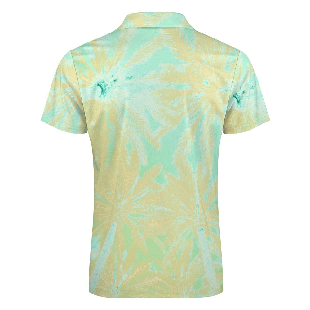 Mint Mirage Zip Polo