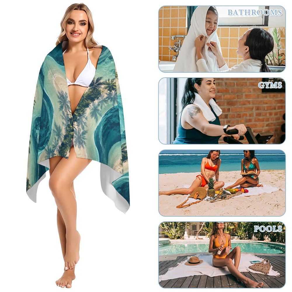 Lagoon Marble Beach Towel