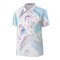 Pastel Flamingo Polo Shirt — front view