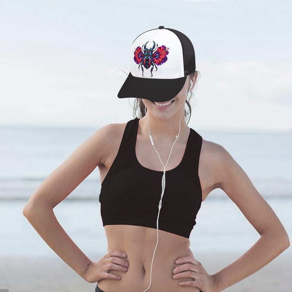 Crimson Crest Trucker Cap