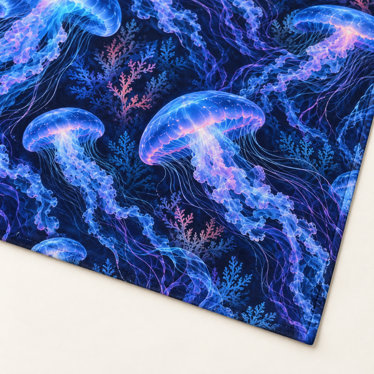 Blue Jelly Drift Beach Towel fabric and construction detail