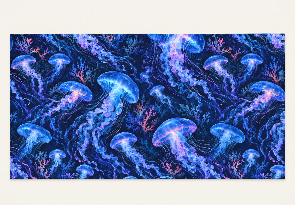 Blue Jelly Drift Beach Towel studio front view