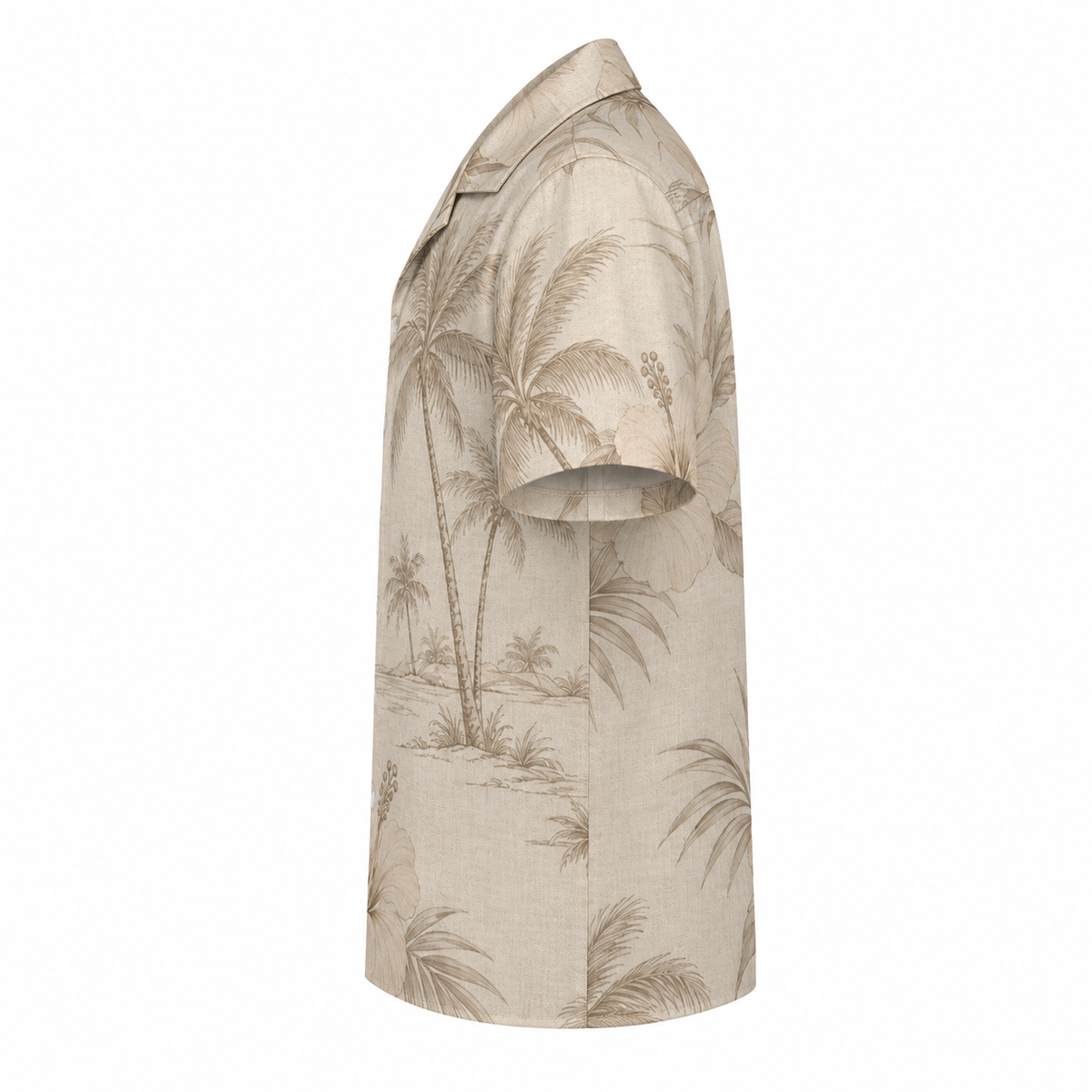 Sandbar Palms Cuban Collar Shirt — side view