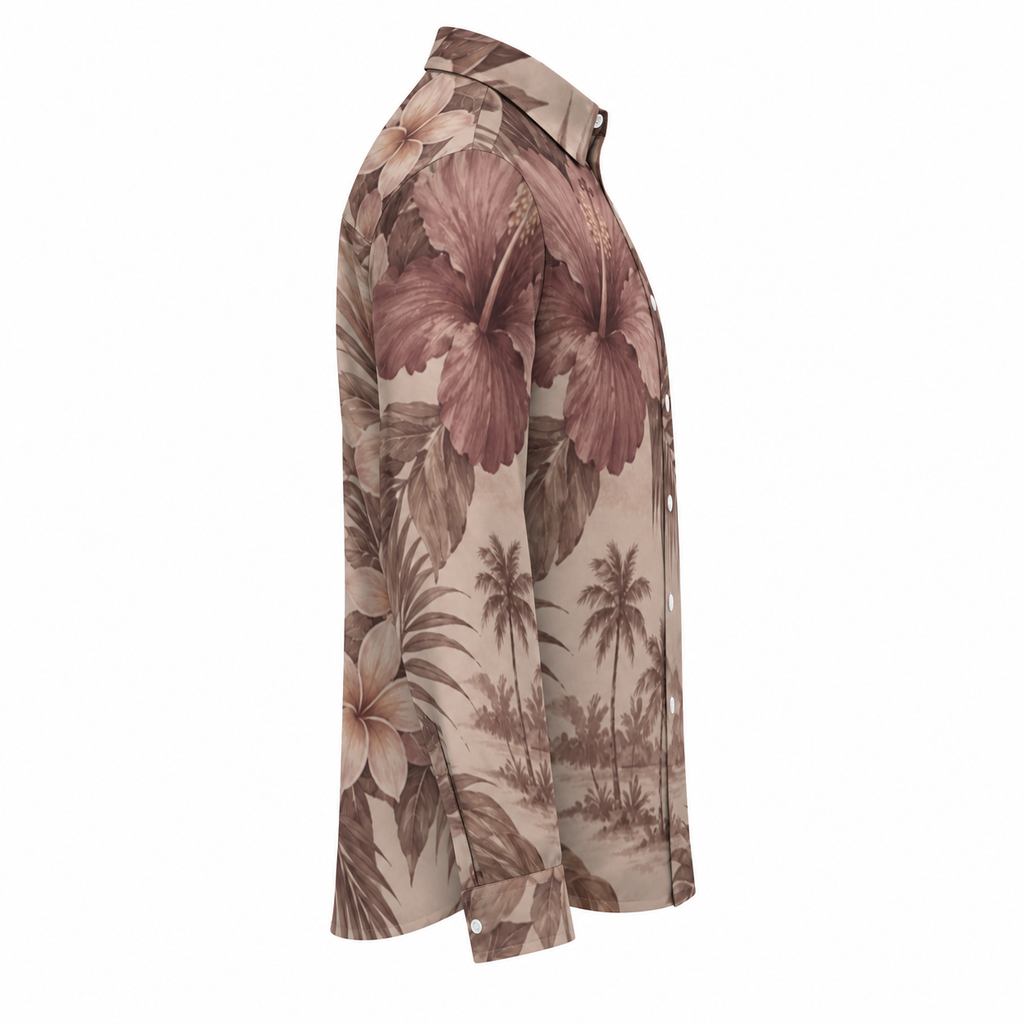 Mauve Island Long Sleeve Shirt — side view