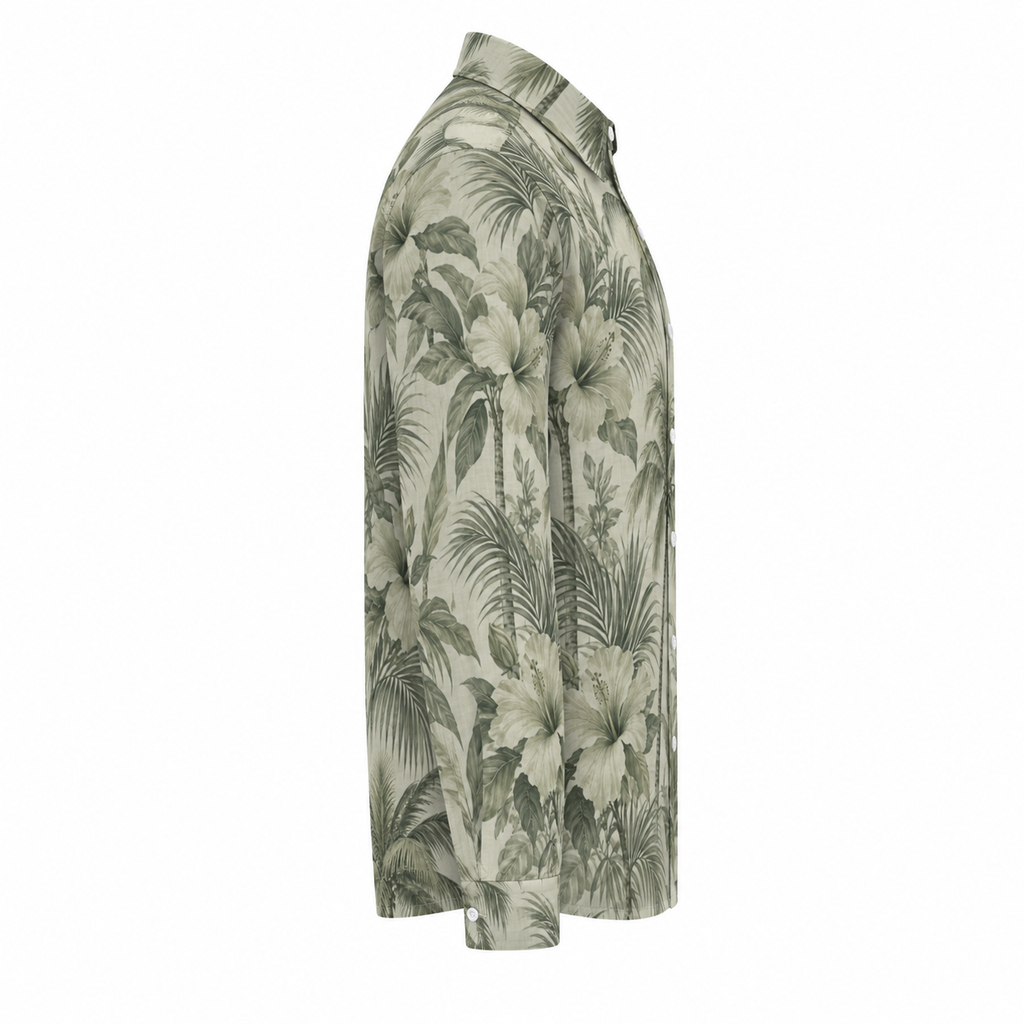 Sage Palms Long Sleeve Shirt — side view